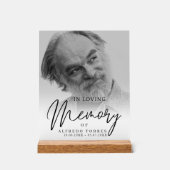 Simple Funeral Sympathy Photo Memorial  アクリルサイン (正面)