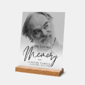 Simple Funeral Sympathy Photo Memorial  アクリルサイン (傾斜)