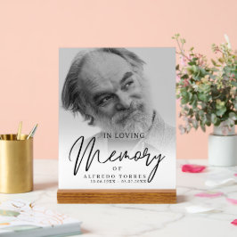 Simple Funeral Sympathy Photo Memorial  アクリルサイン