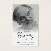 Simple Funeral Sympathy Photo Memorial Prayer Card (正面)