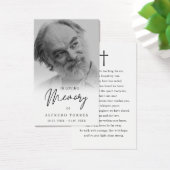 Simple Funeral Sympathy Photo Memorial Prayer Card (デスク)