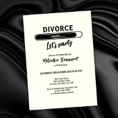 Simple Funny Divorce Loading Support Party 招待状
