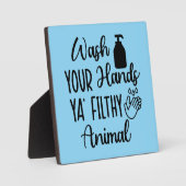 Simple Funny Wash Your Hands Bathroom Reminder フォトプラーク (正面)