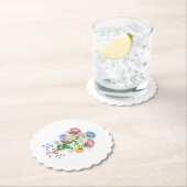 Simple Garden Spring Daisy Wildflower Minimal ペーパーコースター (インサイチュ)