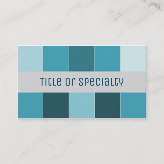 Simple geometric blue and gray 名刺 (正面)