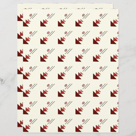 Simple Geometric Design Scrapbook Paper (正面/裏面)