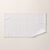 Simple geometric Grid beige white neutral check バスタオルセット (ハンドタオル)