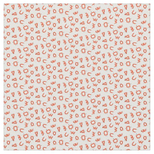 Simple geometry playful alphabet character toddler ファブリック (クローズアップ)