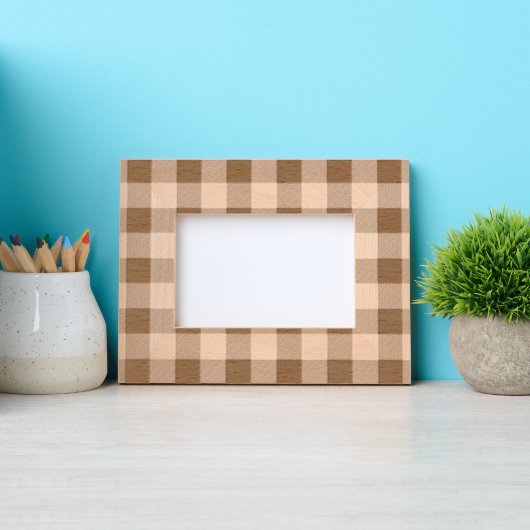 Simple Gingham Pattern レーザー彫刻フレーム (正面)