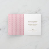 Simple Girl Cross Baptism Folded  サンキューカード (内部)