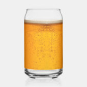 Simple Gold Beer Monogram Christmas party ガラス缶 (裏面)