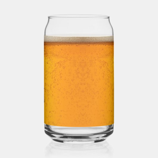 Simple Gold Beer Monogram Christmas party ガラス缶 (左)