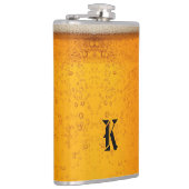 Simple Gold Beer Monogram Christmas party フラスク (右)