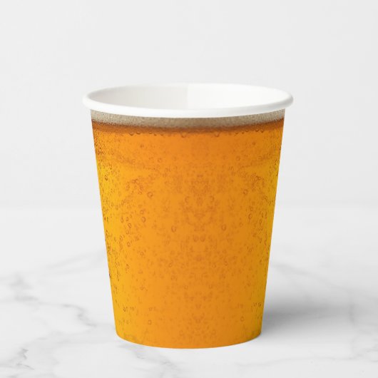 Simple Gold Beer Monogram Christmas party 紙コップ (左)