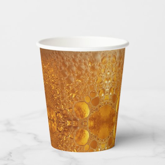 Simple Gold Beer Monogram Christmas party 紙コップ (裏面)