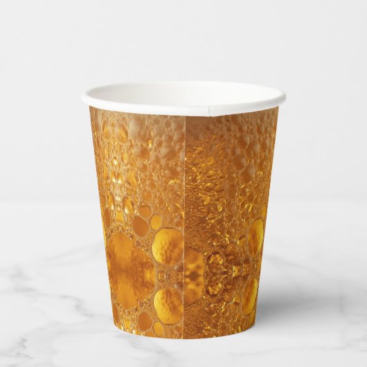 Simple Gold Beer Monogram Christmas party 紙コップ (右)