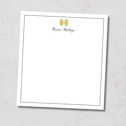 Simple Gold Bow Border Script Custom Name Script ノートパッド
