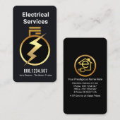 Simple Gold Light Bulb Powers Up 名刺 (正面/裏面)