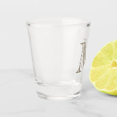 Simple Gold Monogram  ショットグラス (左)