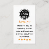 Simple Google Review Request|Modern Small Business コーリングカード (裏面)