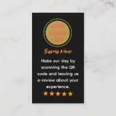 Simple Google Review Request|Modern Small Business コーリングカード (裏面)