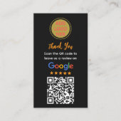 Simple Google Review Request|Modern Small Business コーリングカード (正面)