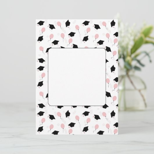 simple graduation announcement 案内状 (スタンド正面)