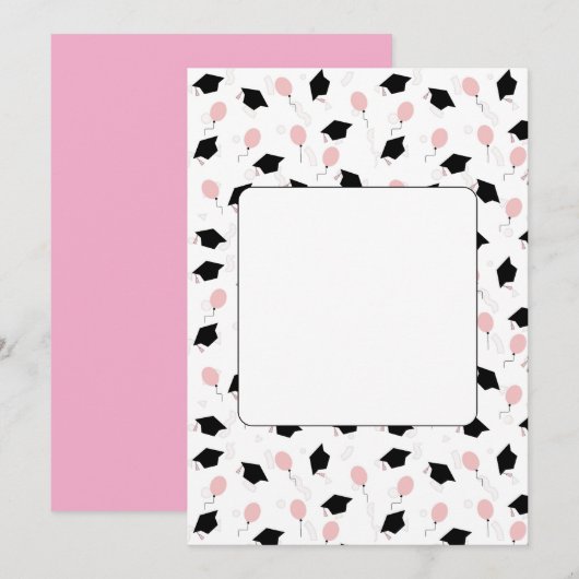 simple graduation announcement 案内状 (正面/裏面)