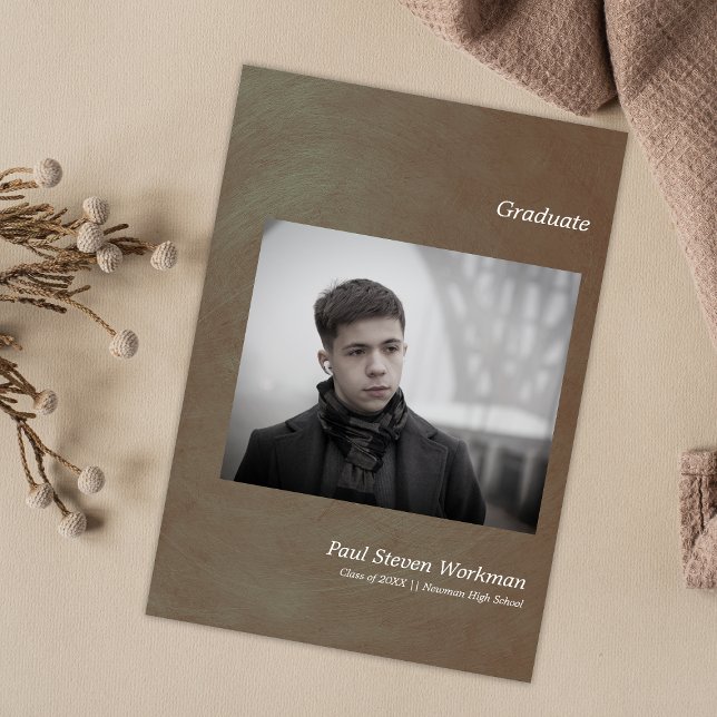 Simple Graduation Announcement Custom Photo (クリエイターアップロード済み)