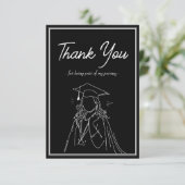 Simple Graduation Announcement Thank You Card サンキューカード (スタンド正面)