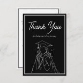 Simple Graduation Announcement Thank You Card サンキューカード (正面/裏面)
