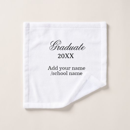 Simple graduation congratulations minimal add clas ウォッシュタオル (ウォッシュタオル)