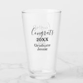 Simple graduation congratulations minimal add clas タンブラーグラス (裏面)