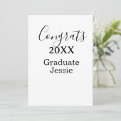 Simple graduation congratulations minimal add clas 招待状 (スタンド正面)