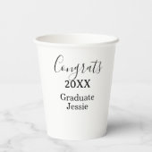 Simple graduation congratulations minimal add clas 紙コップ (裏面)