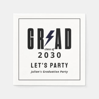 Simple Graduation Grad Party スタンダードカクテルナプキン