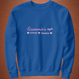Simple Grammie's Angel Blue Typography Personalize スウェットシャツ