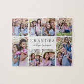 Simple Grandpa Photo Collage ジグソーパズル (横)