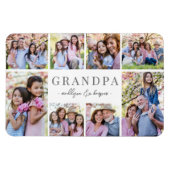 Simple Grandpa Photo Collage マグネット (横)