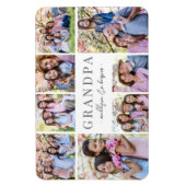 Simple Grandpa Photo Collage マグネット (縦)