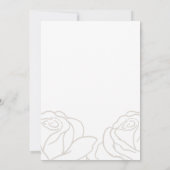 Simple Gray Floral Wedding 招待状 (裏面)