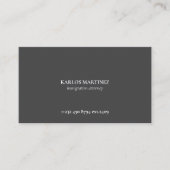 Simple Gray & White Immigration Attorney QR code 名刺 (正面)