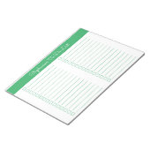 Simple Green 8.5x11 Two Column Checklist ノートパッド (アングル)