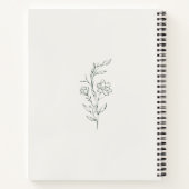 Simple green botanical notebook ノートブック (裏面)