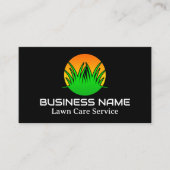 Simple Green Lawn Care Logo Business Card 名刺 (正面)