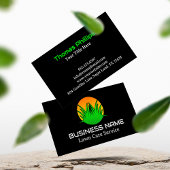 Simple Green Lawn Care Logo Business Card 名刺