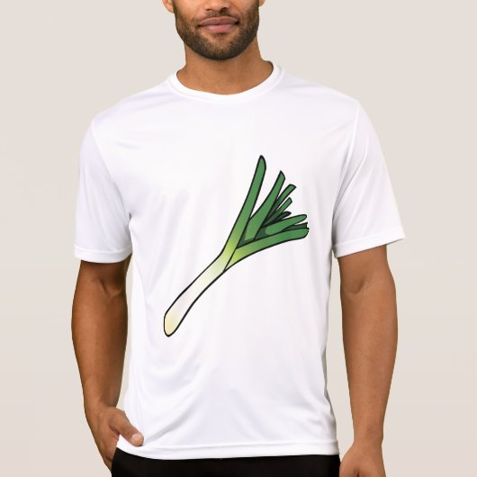 Simple Green Leek Vegetable Tシャツ (正面)