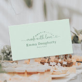 Simple Green Made with Love Typography Bakery 名刺