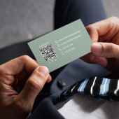 Simple Green Monogram QR Code | Connect with Me 名刺