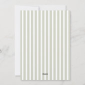 Simple Green Stripes Christmas Photo Card シーズンカード (裏面)